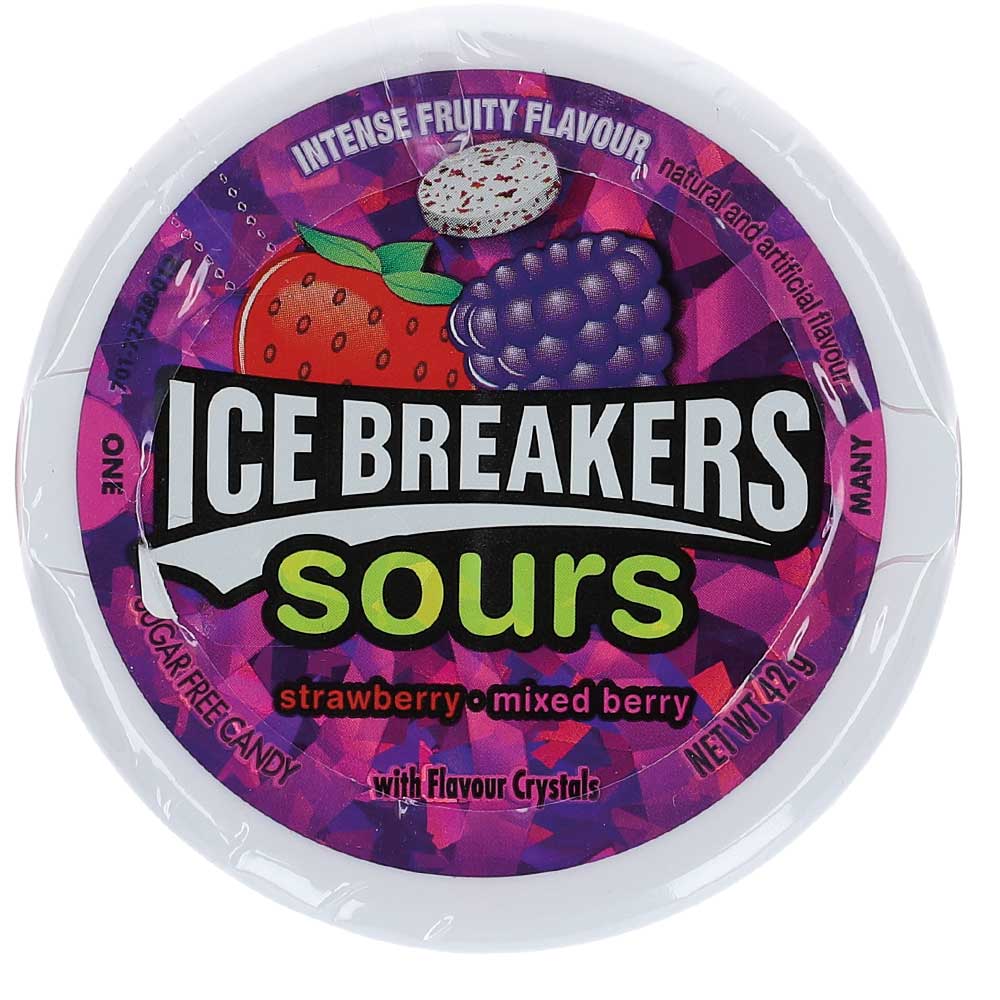Ice Breakers Mints Sours mixed berry strawberry cherry