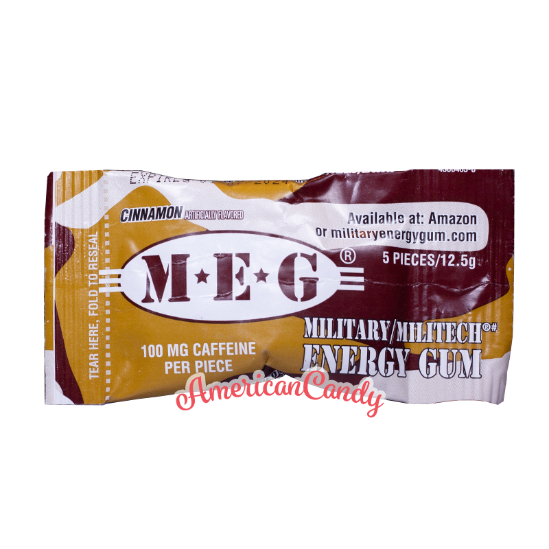 Military Stay Alert Caffeine Chewing Gum Cinnamon